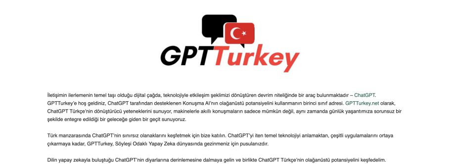 ChatGPT Türkçe gptturkeynet Cover Image